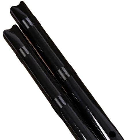 Handgefertigte Natürliche Weiße Bambusflöte Shakuhachi Chiba Kurze Flöte Xiao Für Brginner Chinesisches Traditionelles Musikinstrument (Color : Bk)