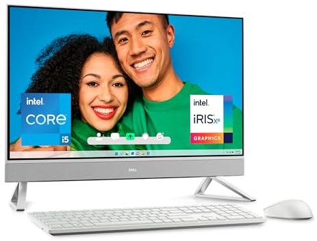 Dell Inspiron 5430 All in One - 23.8 Inch FHD (1920 x 1080) Display, Intel Core i5-1334U, 8 GB RAM, 512 GB SSD, Intel Iris Xe Graphics, Windows 11 Home, German QWERTZ Keyboard White