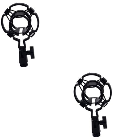 Abaodam 2stücke Mikrofon Halterung Für Großmembran-kondensatormikrofone Verstellbarer Mikrofonclip Hochwertigem Kunststoff Für Studioaufnahmen Und Sprachdienste Schwarz