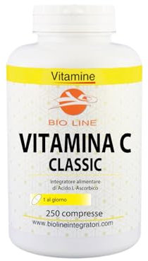 Vitamina C 1000mg (250 Compresse da 1g) Integratore Alimentare di Acido Ascorbico per Difese Immunitarie con Concentrazione di Antiossidanti, Integratori Alimentari
