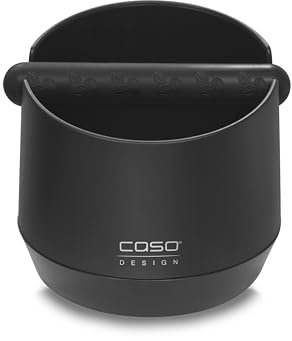 CASO CoffeeCollect L - Abklopfbehälter für Siebträger, Knock Box für Kaffeesatz, Kaffeeprütt, Abschlagbehälter für Siebträgermaschinen, Barista Zubehör, geräuschgedämpftes Abklopfen