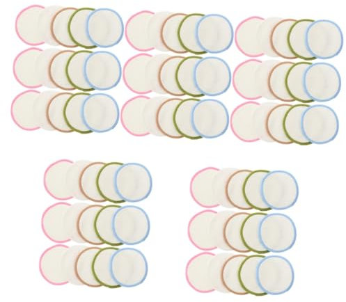 Ipetboom 5sets Reusable Makeup Removal Pads Soft Facial Pads for Gentle Cleansing 100% Natural Hypoallergenic 15pcs*5