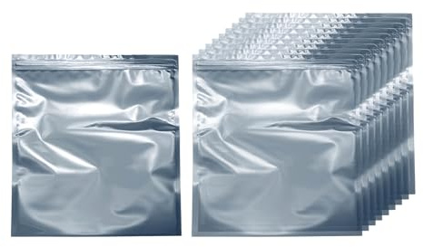sourcing map 30pcs Antistatic Bags 7.9 x 9.8 (20x25cm) Double-Layer Anti Static Resealable ESD Shielding Bag for GPU Hard Drive HDD SSD LED Lights Electronic Device