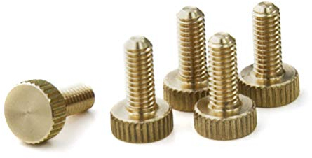 PrecisionGeek Messing Rändelschrauben M4 × 10 mm – Knurled Daumenschrauben, Werkzeuglos, 5 Stück, CNC-gefräst (EU)