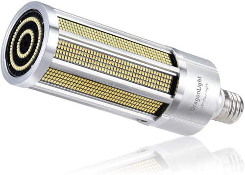 DragonLight 240W Ampoule LED de maïs de qualité commerciale sans ventilateur (1000 watts MH/HPS de remplacement) E40 grande lampe LED de base Mogul 5000K lumière du jour 32,400 lumens