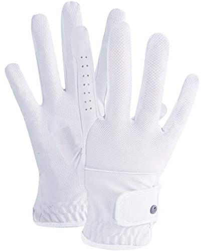 ELT Estelle Gants d'équitation pour femme Blanc Taille M