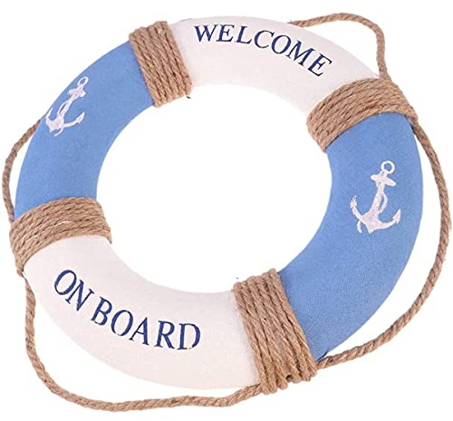 Shiwaki Durchmesser 30 cm, Marineblau, Ring des Lebens, dekorativ, nautischer Rettungsring, Rettungsring, Rettungsring, Haus, Wanddekoration, Dekoration (Anker)