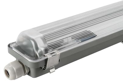 Ledvion - Plafoniera stagna, 60cm, IP65, Accoppiabile, Plafoniera Garage, Neon led, lampada da laboratorio, lampada da cantina