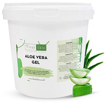 Freshskin Beauty LTD | 1KG Aloe Vera Gel - 99% Naturally Bio-Active Aloe Vera (1000g) - Cruelty-Free and Vegan - Cooling, Soothing and Moisturising for All Skin Types