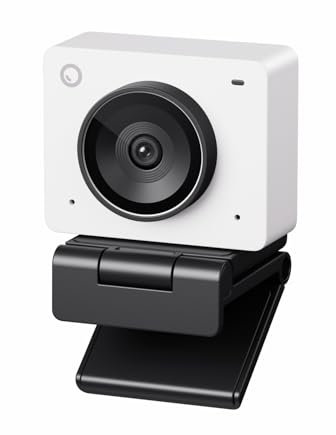 OBSBOT Meet 2-4K Webcam für PC mit 1/2 Sensor, KI Framing& Autofokus, Beauty-Modus, Gestensteuerung, 60 FPS, Zwillingsmi, Leicht USB Kamera für Streaming, Meetings, Gaming, Video Calls. (Wolkenweiß)