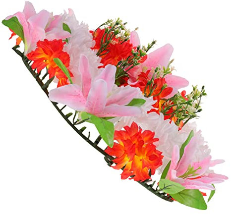 Cabilock De Flores Artificiales para Duelo Wreath De Conmemoración Decoración para Cementerio Diseño Realista y Duradero Suave para Recordar Seres Queridos