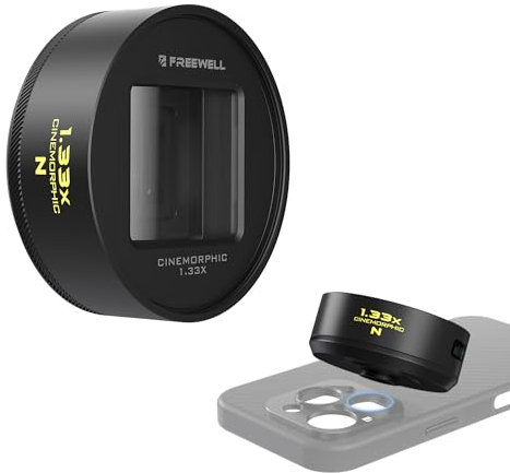 Freewell Neutral Streak 1.33x Anamorphic Lens with 17mm Mount– Cinematic Wide-Screen Lens with Natural Light Streak Effect, Perfect for Night Cityscapes, Filmmaking, and Creative Video Production