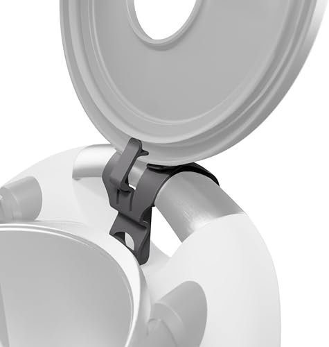 Wundermix - WunderClip Pro Deckelhalter für Thermomix TM6 & TM5 • Automatische Halterung für Mixtopf-Deckel • Quick Release System • Spülmaschinengeeignet & BPA-frei • Halter (Grau)