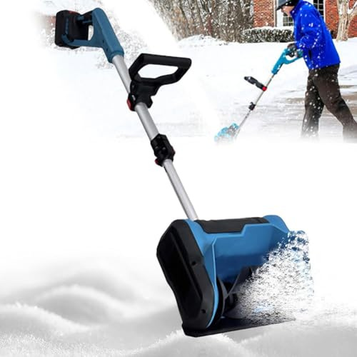 Spazzaneve senza fili Spazzaneve elettrico senza fili con impugnatura regolabile, rimozione efficiente della neve per casa e patio