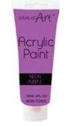 Work of Art Acrylic Paint - Neon Purple, 6574