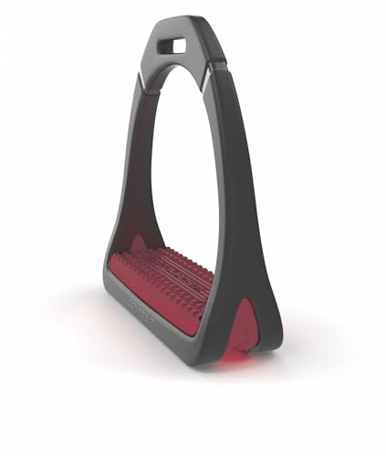 Shires Coloured Compositi Stirrups 686, Burgundy, Adults