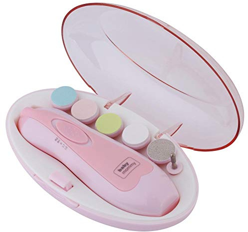 Eletric Nail Trimmer Sicheres Baby Nagelknipser Set mit 6 in 1 Schleifkopf Poliergerät für Kleinkind Trimmer Zehennägelnägel(Rosa)