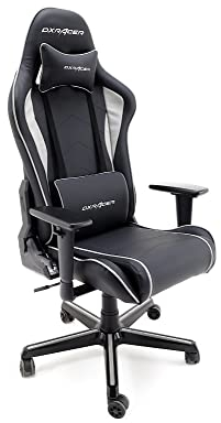 DXRacer P Series PG08 Gaming-Stuhl, schwarz/weiß