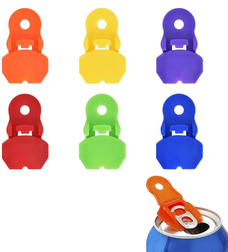 Abrelatas Bebidas,Abrelatas Manual,Plástico Abrelatas Manual Fácil Abridor Bebidas,Abrelatas Bebidas de Colores,Tapa de Lata Antipolvo Reutilizable para Refrescos