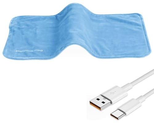 USB Heizkissen, Elektrische Wärmekissen für Rücken Nacken Schulter, USB Heizdecke Wärmedecke mit Schnelle Heiztechnik, Sicheres Wärmepads Waschbare Heating Pad,Heizfläche 15 * 33cm