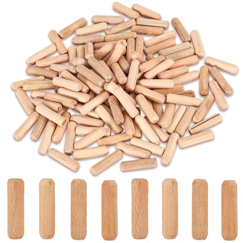 120 Stück Holzdübel, 8 x 30 mm Passstifte Multifunktionale Holzschraubenlochstopfen Holzdübelstifte für Möbelreparatur Befestigung Basteln