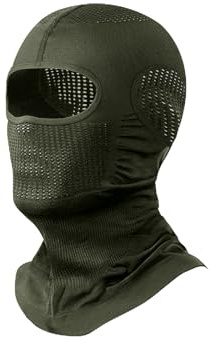 ZEOXUER Balaklava cykel ansiktshuva skidmask motorcykel cykling balaclavas för kvinnor och män, C svart grön, one size