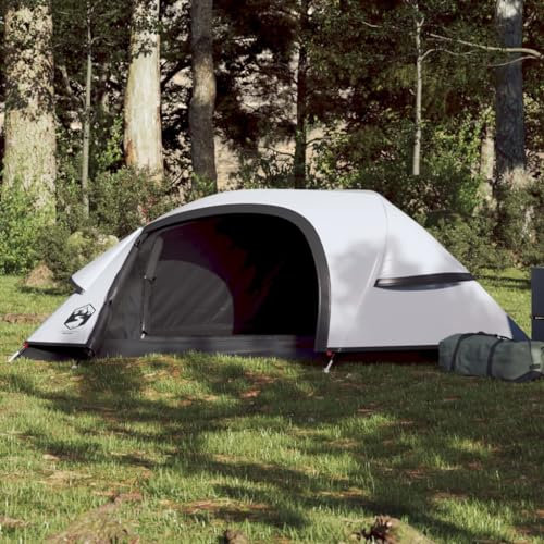Homgoday Tienda de campaña de cúpula para 1 persona, tienda de campaña familiar, tienda de trekking, tienda de jardín, impermeable, para camping, viajes, trekking, jardín, color blanco, oscurecida