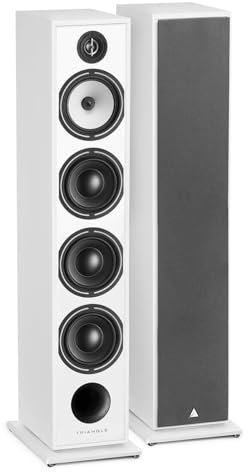 Triangle - BOREA BR09 Hi-Fi Floorstanding Speakers - Power handling 170W - Efficiency 92 dB/W/m - 16cm drivers - Versatile Music and Home Cinema - 206 x 1095 x 314 mm - White (Pair)