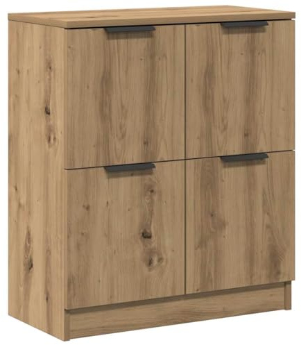 vidaXL Dressoir 60x30x70 cm bewerkt hout artisan eikenkleurig