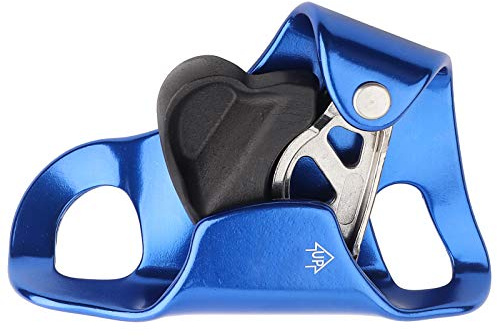 HERCHR Descensor de Escalada, Equipo de rapel para montañismo al Aire Libre, Abrazadera de Cuerda con Resorte de Alta Elasticidad para Cuerda de montañismo de 8-13 mm.