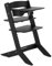 Geuther Kinderhochstuhl Holz Nala, Set Hochstuhl Baby + Tisch, mitwachsender & ergonomischer Kinderstuhl, höhenverstellbar mit One-Click-System, Babystuhl belastbar bis 90kg I Farbe Schwarz