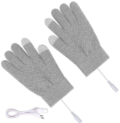 Hitburu USB Heated Gloves,USB Electric Touchscreen Mittens | Winter Gloves - for Kids Men Winter Women Running Camping Football Motorcycle Work