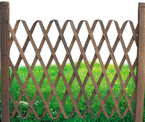 Barrière pliante pour animaux de compagnie – Séparateur de jardin extensible, écran en treillis en bois pliable, longue durée | Barrière de clôture rétractable pour espaces intérieurs et extérieurs, s