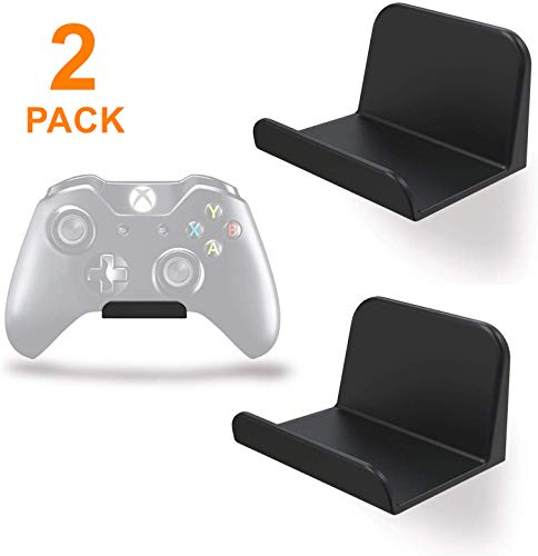 sciuU Wandhalterung für Kopfhörer/Controller, [2 Stück] Halter, Selbstklebende 3M Kleiderbügel, Universal Hook Zubehör für Gamepad auf Xbox One/Series S X / PS5 / PS4, ohne Schrauben, Schwarz