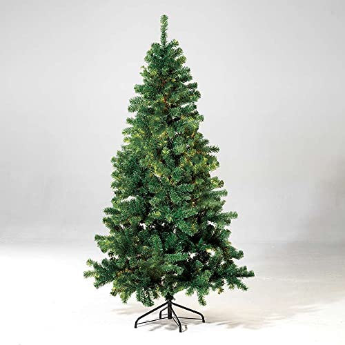 ASAB Christmas Tree Premium Artificial Hinged Realistic Natural Branches Xmas Tree with Metal Stand PVC Easy Assembly Home Office Indoor and Outdoor 4ft 5ft 6ft 7ft Green White (Green 6FT)