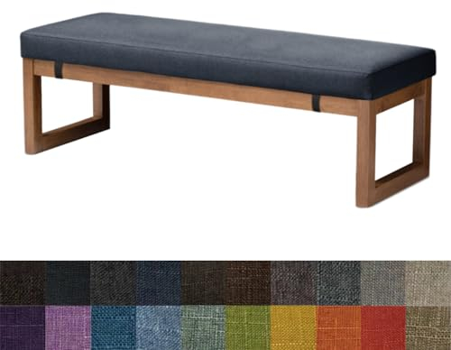 Kimgull Bankauflage Sitzkissen Bank Bankkissen Sitzauflage Sitzpolster Sitzbank Auflage Polster fur Banke Kissen Kissenauflage for Küchenbank Gardenbank Essbank (80X30X5CM Dunkelgraublau)