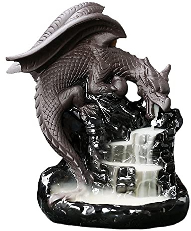 Ksrnsne Drago Decor Cascata Porta Cono di Incenso Incensiere Palnik Meditazione Riflusso