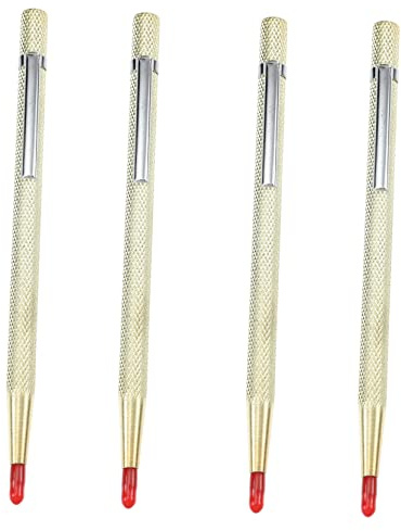 DOITOOL Penna per Incisione su Vetro e Ceramica 4 Pezzi Punta in Carburo di Tungsteno, Strumento Metallico per Incisione e Marcatura Precisa