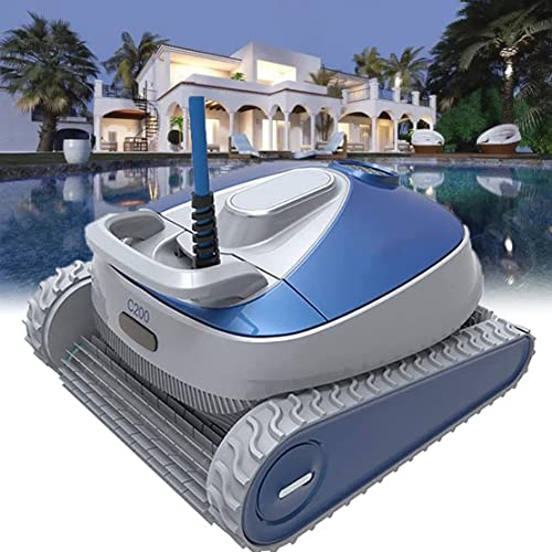 CYMYYDS Automatic Robotic Pool Vacuum Cleaner, Wall Climbing Pool Cleaning Robot, Powerful Suction Lasts 90 Mins, Ideal for Above-Ground Pools