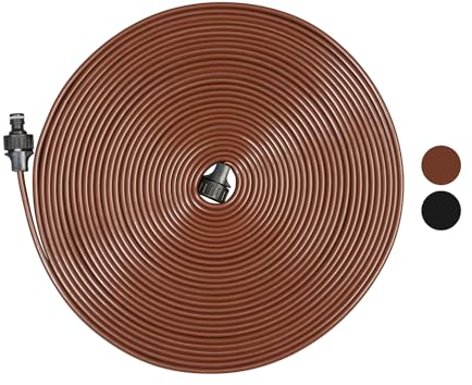 Sprühschlauch 20 m Gartenschlauch Wasserschlauch Sprüh Schlauch Schlauchregner (BRAUN)