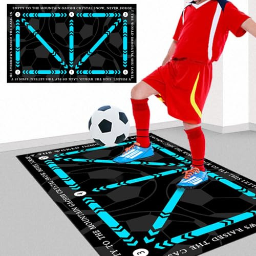 Ny fotbollsmatta, fotbollsträningstillbehör, 50 x 80 cm fotboll steg träningsmatta, fotbollsmatta träning bollkontroll, gymnastikmatta barn fotbollsmatta, träningsmatta halkfri (grön)