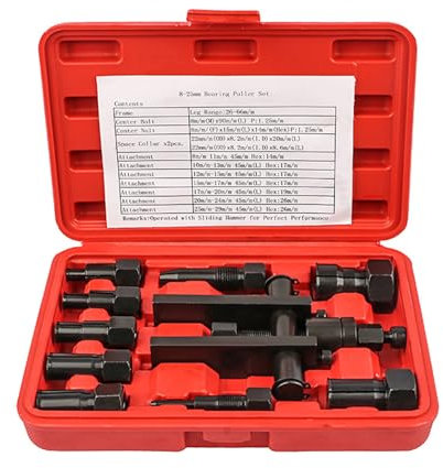NIYATA 10 Pcs Set Bearing Puller, Wheel Bearing Removal Kit, Motorcycle Tool Kit, Bearing Puller Kit, Bearing Removal Tool, Puller Tool, Blind Bearing Puller, Internal Bearing Puller