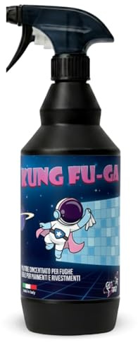 KUNG-FU GA Detergente Acido per Fughe | Pulizia Profonda e Rinnovo Fughe di Pavimenti e Rivestimenti | Rimuove Annerimenti, Calcare e Ruggine | Uso su Gres, Ceramica, Cotto, Clinker (1, 750 ml)