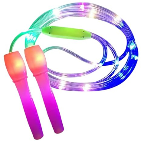 Cuerdas De Saltar Para Fitness | Cuerda De Saltar Recargable Con Luces LED,Accesorios Deportivos Resistente Al Desgaste, Equipo Multicolor Con Amortiguación Para Entrenamiento En Casa