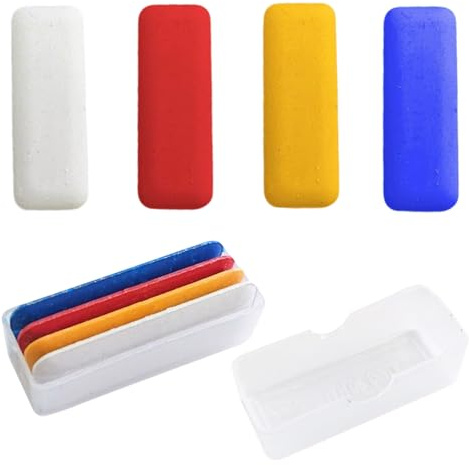 VBSYUYQ 4 Pack Tailors Chalk,Fabric Chalk with Clear Plastic Box,Marking Fabrics, Sewing Supplies，Fabric Markers Sewing Erasable