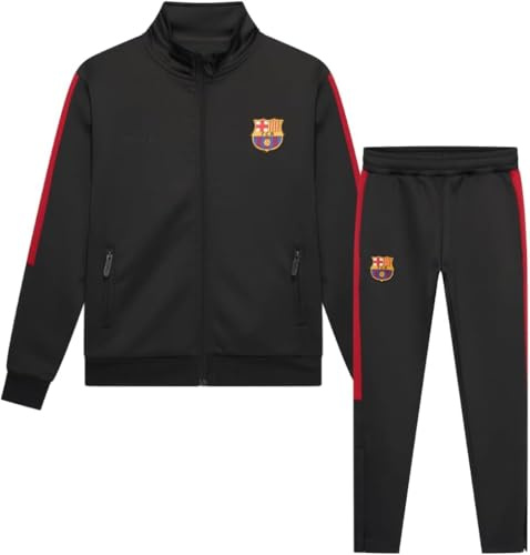 FCB FC Barcelona träningsdräkt svart för barn - storlek 116/6 år - svart båt träningsdräkt för barn - officiell produkt