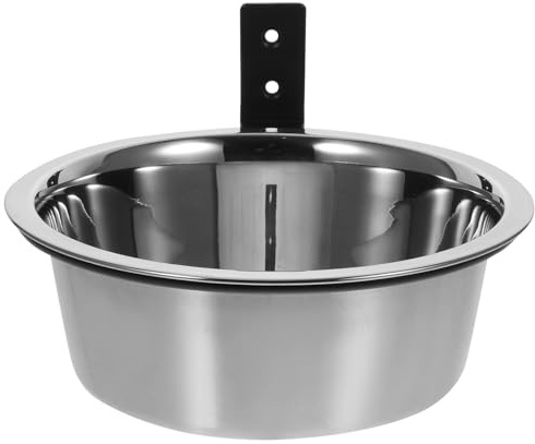 Abaodam Gamelle Surélevée Murale pour Chien 8 Pouces en Acier Inoxydable Bol D’Eau et Nourriture pour Chiens de Taille Moyenne Bol Suspendu Facile à Nettoyer pour Alimentation