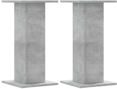 Nqyjm Soportes de Plantas 2 uds Madera Gris hormigón 30x30x60 cm Soporte para Plantas,Taburete para Flores Interior y Exterior,balcón para casa,Oficina
