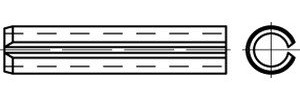DIN 7346 Federstahl Spannstifte (Spannhülsen), leichte Ausführung - Abmessung: 10x30 (100 Stück)