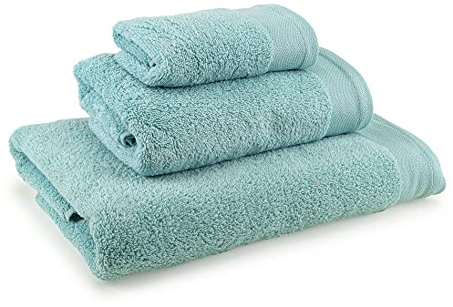 CASTMA - Toallas de Baño Gama Luxury | Set de 3 Toallas de Rizo 100% Algodón Extrasuave y Ecologico para Tocador (30 x 50 cm) Lavabo (50 x 100 cm) Baño (100 x 150 cm)